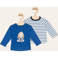 Mayoral - Longsleeve dziecięcy (2-pak) 65-86 cm. Niebieskie t-shirty chłopięce Mayoral, z nadrukiem, z bawełny, z długim rękawem. W wyprzedaży za 59,90 zł.
