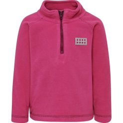 Bluza polarowa w kolorze różowym. Różowe bluzy niemowlęce Legowear, bez wzorów, z materiału, bez rękawów, bez kaptura. W wyprzedaży za 49,95 zł.