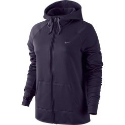 Bluzy sportowe damskie: Nike Bluza damska Therma All Time FZ Hoody fioletowa r. S (683656 524)