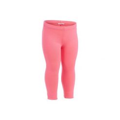 Legginsy 100 dla maluchów. Różowe legginsy sportowe damskie marki DOMYOS, z elastanu, na jogę i pilates. Za 24,99 zł.