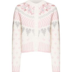 Kardigan LOVESHACKFANCY JAMIE. Różowe swetry damskie LoveShackFancy, z wełny. Za 2110,00 zł.