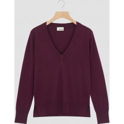 Sweter w kolorze bordowym. Czerwone swetry damskie Rodier, bez wzorów, z kaszmiru, klasyczne, bez rękawów, bez kaptura. W wyprzedaży za 169,95 zł.