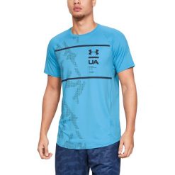 Under Armour MK-1 Koszulka Niebieski. Niebieskie podkoszulki męskie Under Armour, m, z nadrukiem, z elastanu, z krótkim rękawem. Za 188,95 zł.