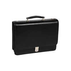 Teczka MCKLEIN Lexington 17 cali Czarny. Czarne torby na laptopa Mcklein, bez wzorów, ze skóry, eleganckie. Za 858,99 zł.