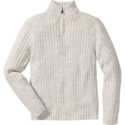 Golfy męskie: Sweter melanżowy ze stójką Regular Fit bonprix naturalny melanż