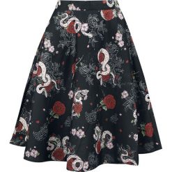 Hell Bunny Python Rose Mid Skirt Spódnica czarny. Czarne spódniczki damskie marki Hell Bunny, xl, bez wzorów. Za 184,90 zł.