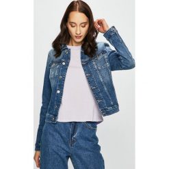 Tommy Jeans - Kurtka. Niebieskie płaszcze damskie Tommy Jeans, s, bez wzorów, z elastanu, krótkie, bez kaptura. Za 449,90 zł.