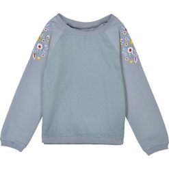 Bluzy dziewczęce rozpinane: Bluza haftowana z dwóch rodzajów materiału 3-12 lat