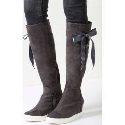 Buty zimowe damskie: Ciemnoszare Kozaki Hidden Lie