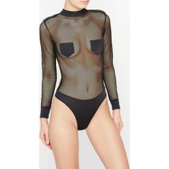 Bielizna damska: Body ze stringami z siateczki i mikrofibry
