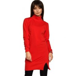 BeWear tunika damska M czerwona. Czerwone tuniki damskie BeWear, m, bez wzorów, z asymetrycznym kołnierzem, bez rękawów. Za 175,00 zł.