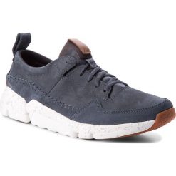 Sneakersy CLARKS - Triactive Run 261322757 Blue Nubuck. Niebieskie sneakersy męskie Clarks, bez zapięcia. W wyprzedaży za 299,00 zł.