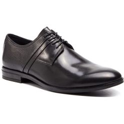 Półbuty LASOCKI FOR MEN - MI08-C382-411-08 Black. Czarne buty wizytowe męskie Lasocki For Men, bez wzorów, ze skóry, eleganckie, bez zapięcia. Za 179,99 zł.