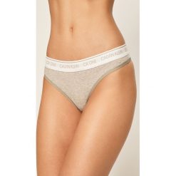 Calvin Klein Underwear - Stringi CK One. Białe majtki damskie Calvin Klein Underwear, m, z nadrukiem, z elastanu. Za 79,90 zł.