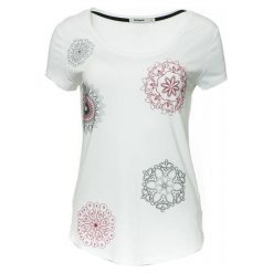 Desigual Koszulka Damska Ts Sonja Xl Biały. Białe koszulki damskie marki Desigual, xl, bez wzorów, z materiału, bez kołnierzyka, bez rękawów. Za 179,00 zł.