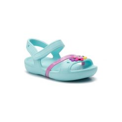 CROCS 205530-4O9. Niebieskie sandały dziewczęce Crocs, z tworzywa sztucznego, bez zapięcia. Za 109,99 zł.