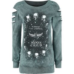 Bluzy rozpinane damskie: Alchemy England Moon Child Bluza damska niebieski (Petrol)
