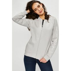 Emporio Armani - Bluza. Szare bluzy damskie z nadrukiem marki Emporio Armani, s, z elastanu, bez kaptura. W wyprzedaży za 299,90 zł.