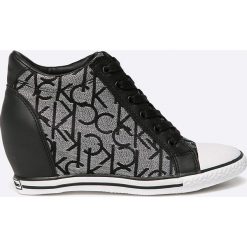 Calvin Klein Jeans - Buty Vero Jacquard. Szare buty sportowe damskie Calvin Klein Jeans, z jeansu. W wyprzedaży za 299,90 zł.