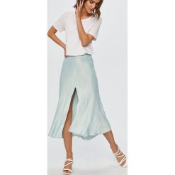 Answear Lab - Spódnica. Zielone spódniczki damskie Answear Lab, na co dzień, s, bez wzorów, z poliesteru, casualowe, midi, rozkloszowane. Za 99,90 zł.