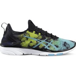 Asics Gel Fit Sana 2 S652N-9039 buty do fitnessu, buty treningowe damskie czarne, niebieskie 39. Niebieskie buty sportowe damskie Asics, bez wzorów, z tkaniny, na fitness i siłownię. W wyprzedaży za 299,99 zł.