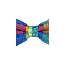 Mucha gotowa bowstyle Kolorowa kratka. Niebieskie muchy męskie Bowstyle, w kolorowe wzory, z tkaniny. Za 75,00 zł.