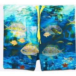 Name it - Kąpielówki dziecięce 86-128 cm. Zielone kąpielówki chłopięce marki Name it, z elastanu. W wyprzedaży za 39,90 zł.
