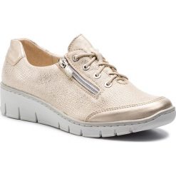 Sneakersy HELIOS - 334 Złoty. Brązowe półbuty damskie marki Helios, ze skóry. Za 199,00 zł.