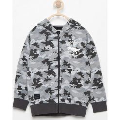 Bluzy chłopięce: Bluza moro z kapturem – Jasny szar