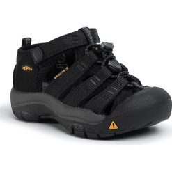 Sandały KEEN - Newport H2 1022824 Black/Keen Yellow. Czarne sandały chłopięce Keen, z tworzywa sztucznego, bez zapięcia. Za 249,00 zł.