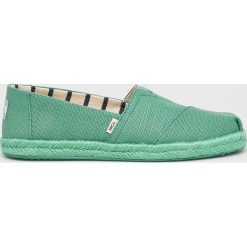 Toms - Espadryle Heritage Canvas on Rope. Zielone espadryle damskie Toms, bez wzorów, z materiału, bez obcasa, na obcasie. W wyprzedaży za 199,90 zł.