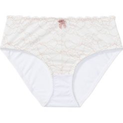 Figi wyszczuplające bonprix ecru-stary jasnoróżowy. Białe majtki damskie wyszczuplające bonprix, w koronkowe wzory, z koronki. Za 34,99 zł.