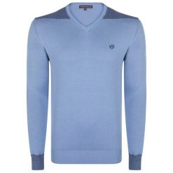 Felix Hardy Sweter Męski L Niebieski. Niebieskie swetry męskie marki Felix Hardy, m, z aplikacjami, bez kołnierzyka, bez kaptura. W wyprzedaży za 169,00 zł.