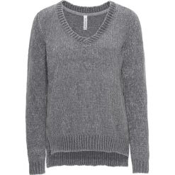 Sweter dzianinowy bonprix szary. Szare swetry klasyczne damskie bonprix, z dzianiny. Za 69,99 zł.