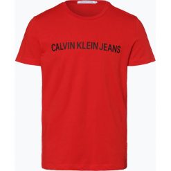 Calvin Klein Jeans - T-shirt męski, czerwony. Czerwone t-shirty męskie Calvin Klein Jeans, m, z nadrukiem, z bawełny, bez kołnierzyka. Za 99,95 zł.