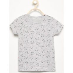 T-shirty damskie: T-shirt z delikatnym nadrukiem – Jasny szar