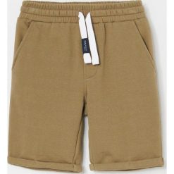 Szorty dresowe z bawełną - Khaki. Brązowe spodenki i szorty męskie Reserved, m, bez wzorów, z bawełny. Za 39,99 zł.