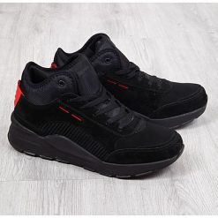 Buty sportowe męskie wysokie czarne McKey. Czarne buty sportowe męskie Mckey, bez zapięcia. Za 146,99 zł.