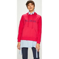 Trendyol - Bluza. Różowe bluzy rozpinane damskie Trendyol, l, z aplikacjami, z bawełny, z kapturem. W wyprzedaży za 59,90 zł.