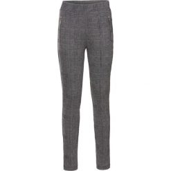 Tregginsy z dżerseju w optyce wełny bonprix szary w kratę. Szare legginsy marki bonprix, z dżerseju. Za 79,99 zł.