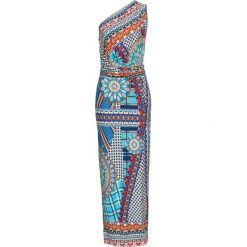Sukienka letnia bonprix niebieski. Niebieskie sukienki damskie bonprix, na lato, bez wzorów, bez kołnierzyka, z długim rękawem, długie, maxi. Za 119,99 zł.