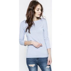 Tommy Hilfiger - Bluzka. Niebieskie bluzki damskie TOMMY HILFIGER, s, z nadrukiem, z elastanu, casualowe, z okrągłym kołnierzem, bez rękawów. W wyprzedaży za 159,90 zł.