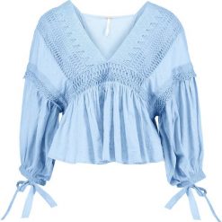 Free People DRIVE YOU MAD BLOUSE Bluzka blue. Niebieskie bluzki asymetryczne Free People, z bawełny. W wyprzedaży za 350,35 zł.