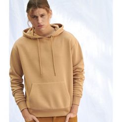 Gładka bluza z kapturem - Beżowy. Brązowe bluzy męskie Sinsay, s, bez wzorów, z kapturem, bez rękawów, z kapturem. Za 49,99 zł.