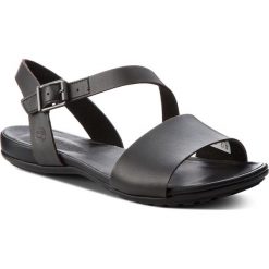 Sandały TIMBERLAND - Cranberry Lake Sand A1IEK Black. Czarne klapki damskie Timberland, bez wzorów, ze skóry, bez obcasa. Za 339,99 zł.