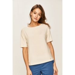 Calvin Klein Underwear - T-shirt piżamowy. Białe piżamy damskie Calvin Klein Underwear, s, bez wzorów, z elastanu, bez rękawów. W wyprzedaży za 119,90 zł.
