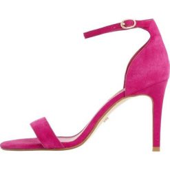 Dune London MORTIMER Sandały na obcasie pink. Czerwone sandały damskie marki Dune London, bez wzorów, ze skóry, bez obcasa, na obcasie, bez zapięcia. Za 379,00 zł.