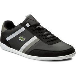 Sneakersy LACOSTE - Giron 117 1 Cam 7-33CAM1030024 Blk. Czarne sneakersy męskie Lacoste, na co dzień, bez wzorów, ze skóry, eleganckie, bez zapięcia. W wyprzedaży za 349,00 zł.