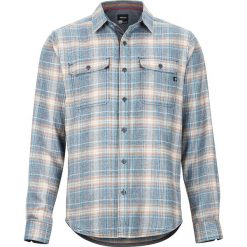 Koszula funkcyjna "Jasper Midweight Flannel" w kolorze błękitnym. Niebieskie koszule męskie Marmot, s, w kratkę, z materiału, z klasycznym kołnierzykiem, bez rękawów. W wyprzedaży za 169,95 zł.