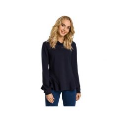 M345 Bluza z kapturem i ozdobnymi falbankami po. Bluzy damskie Moe, xxl, bez wzorów, z elastanu, bez rękawów, z kapturem. Za 119,00 zł.